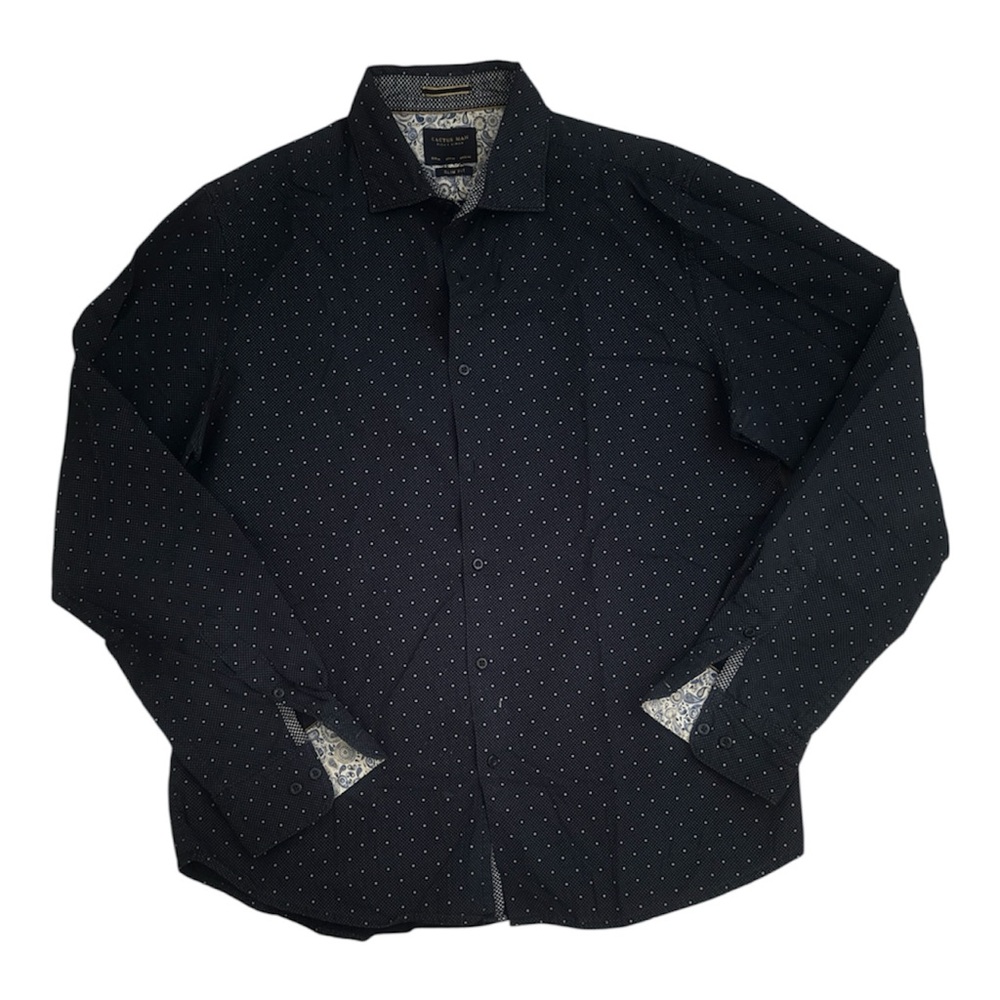 Cactus Man Navy Paisley Button-Up Shirt